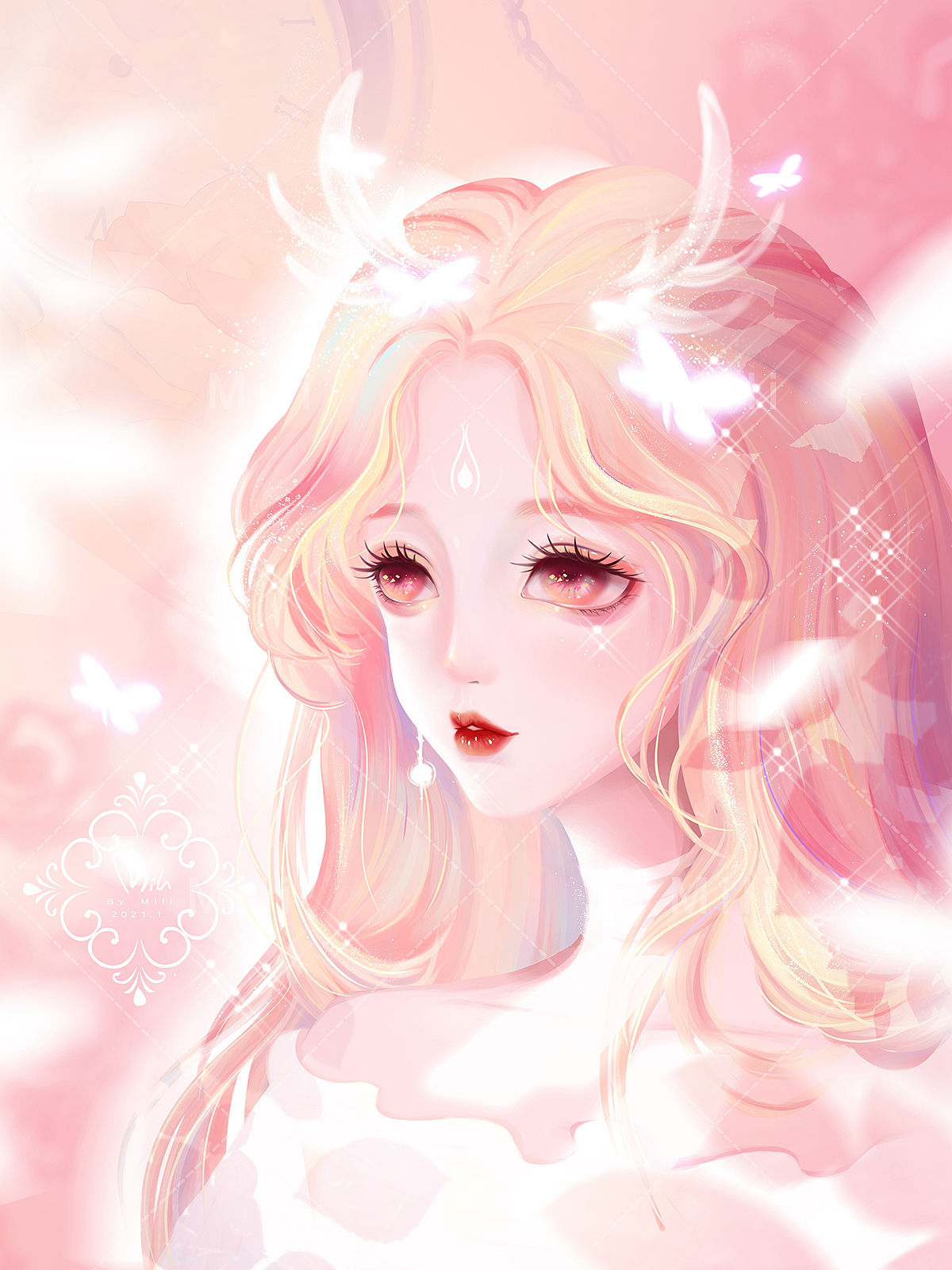 少女人像（图ZMjQxODQ2MzQ0） - 创作习作 - 站酷设计师是小米粒呀原创素材 - 站酷ZCOOL