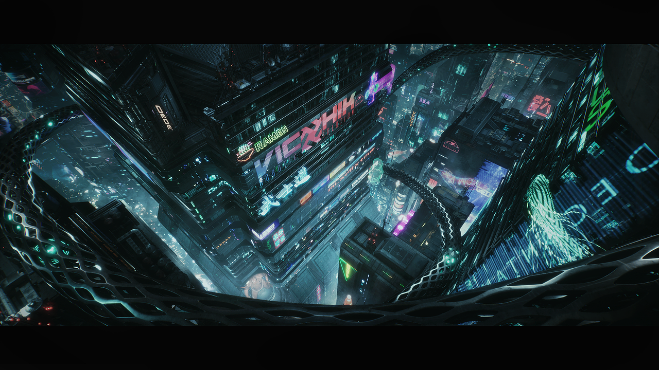 在UE5中制作赛博夜景