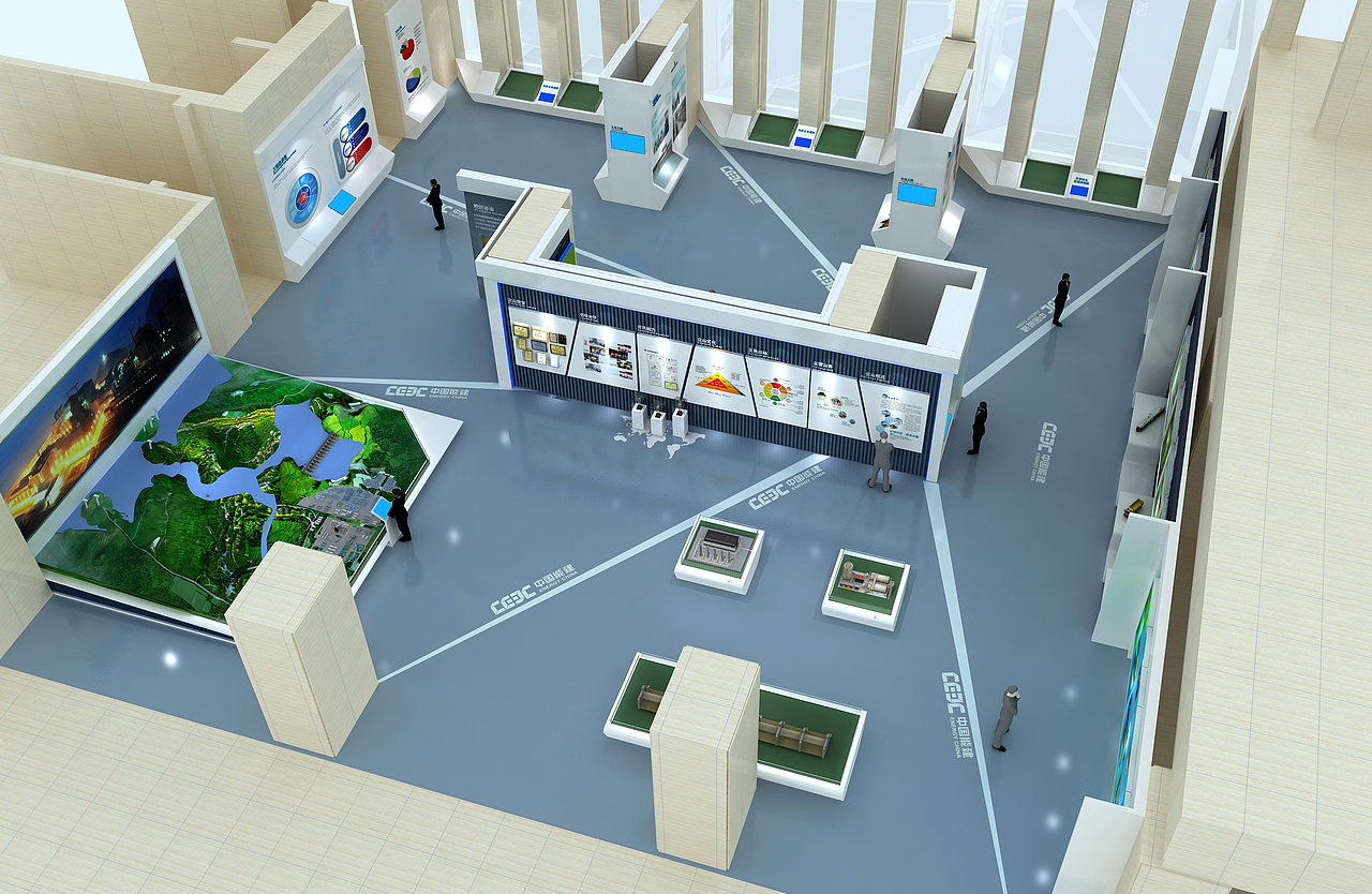 北京中能建展厅（图ZNDMzMDMxMTY=） - 建筑设计 - 站酷设计师巢派展厅设计原创素材 - 站酷ZCOOL