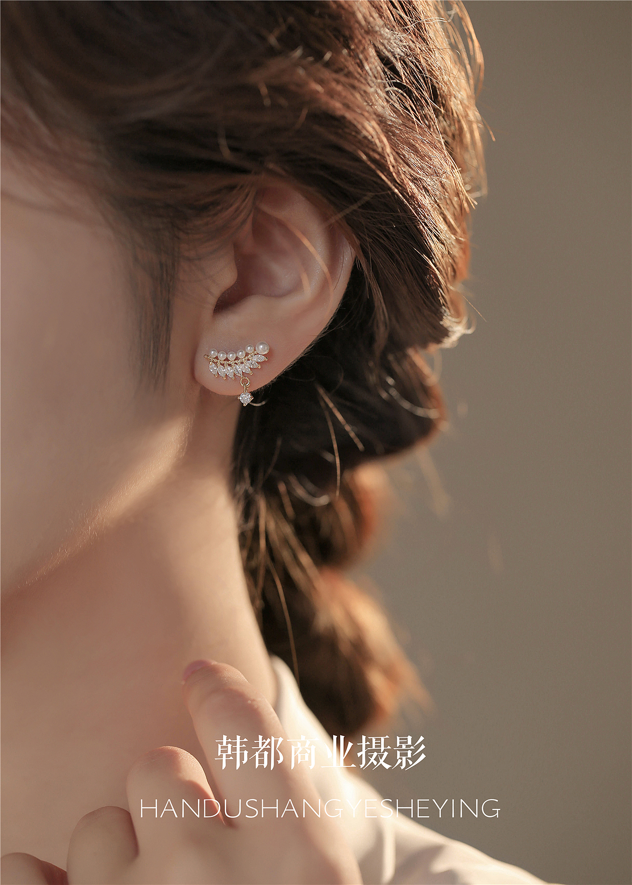 耳钉项链欧式风格模特图