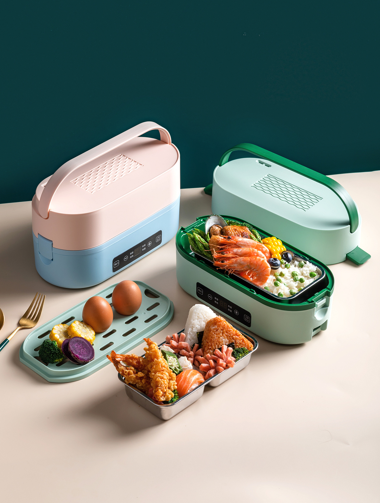 南京电商产品拍摄 多功能电热饭盒可插电加热上班族