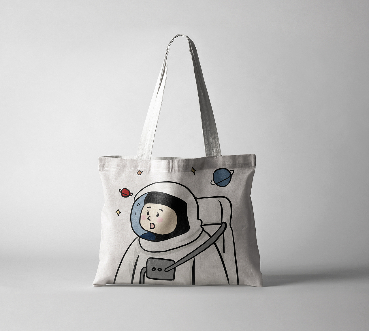 帆布袋简笔画手绘插画|三喵设计studio