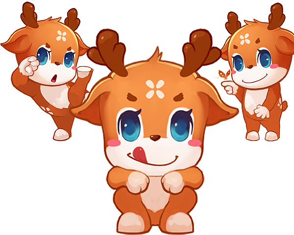 公司卡通形象设计系列之——萌鹿