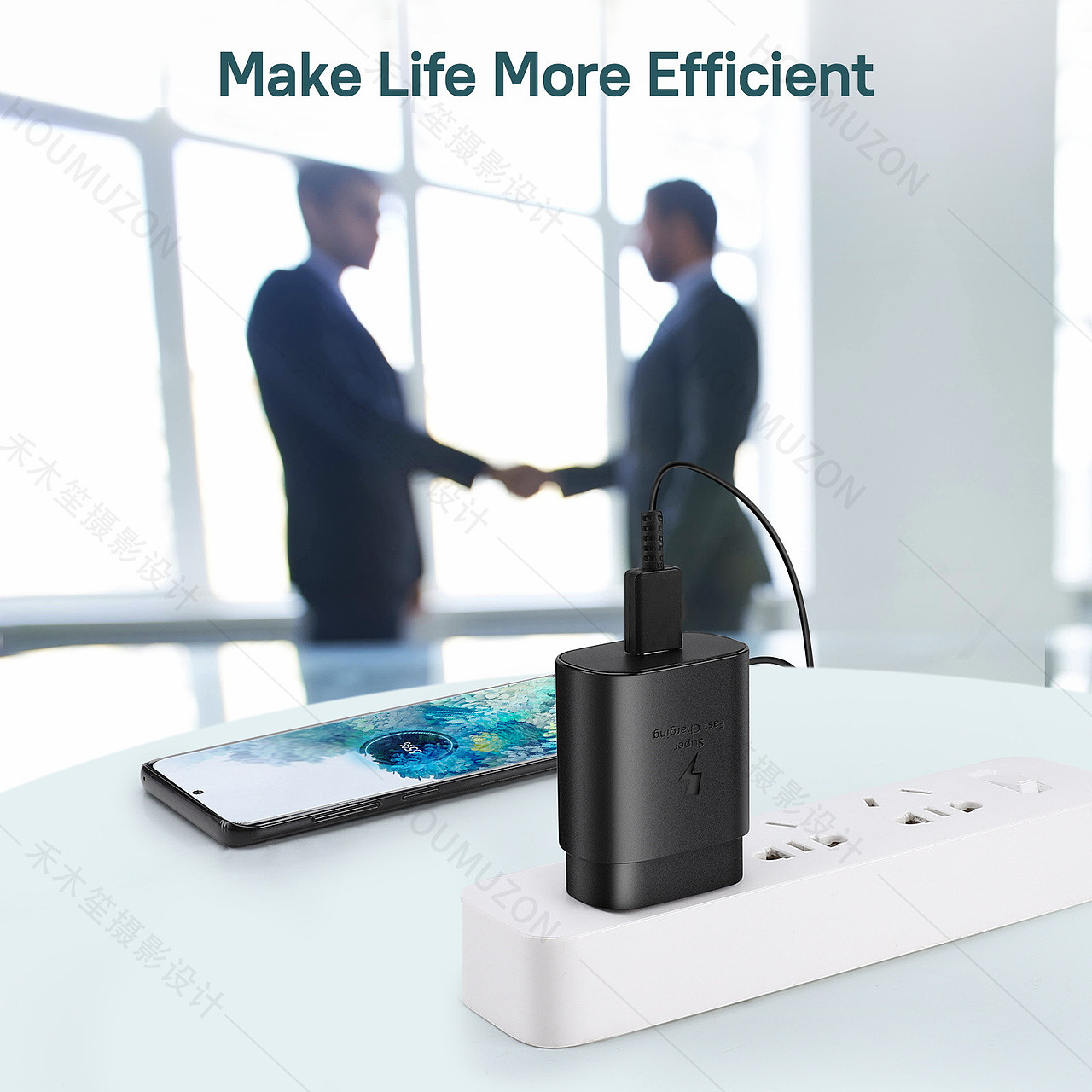 快充充电头 亚马逊主图产品拍摄建模渲染