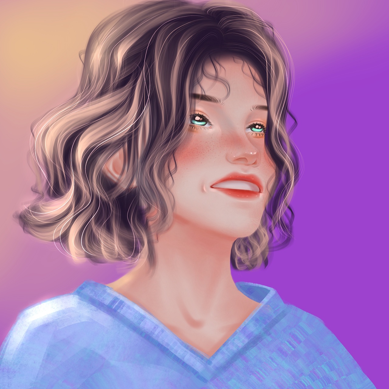 厚涂头像|插画|创作习作|锦鲤小橙 - 原创作品 - 站酷 (zcool)