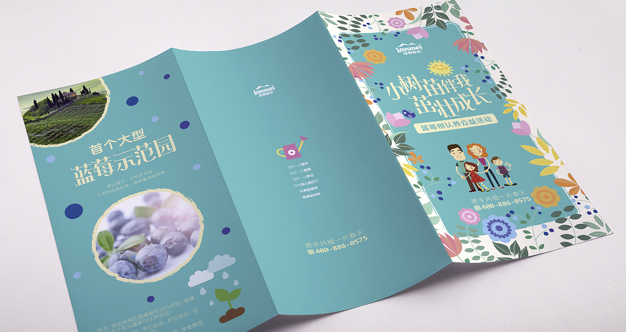 蓝莓树认养活动物料设计