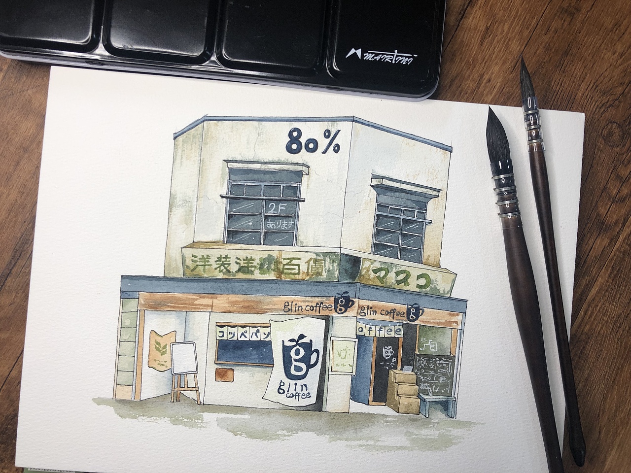 水彩纯手绘杨庄百货|插画|创作习作|噜猫小画家 - 原创作品 - 站酷