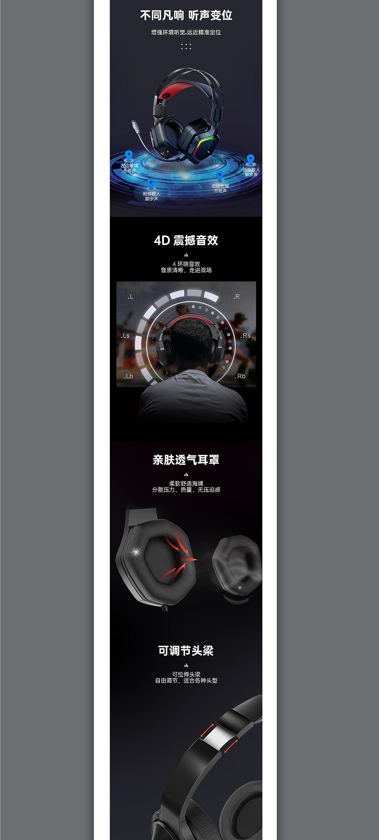 飞利浦耳机-详情页展示（图ZMjkzNDI1NzQ0） - 电商 - 站酷设计师这里是蓝桉原创素材 - 站酷ZCOOL