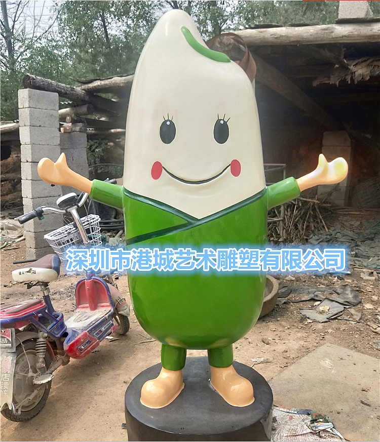 糯米形象吉祥物玻璃钢卡通糯米宝宝公仔雕塑定制哪家好