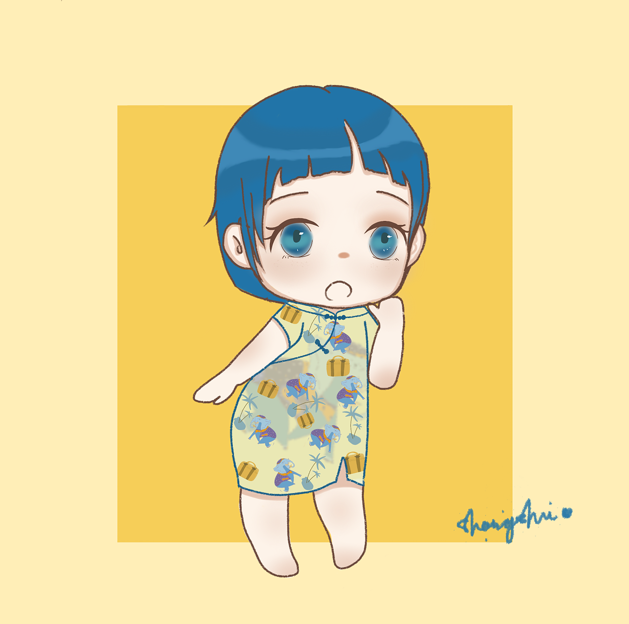 卡通人物旗袍秀