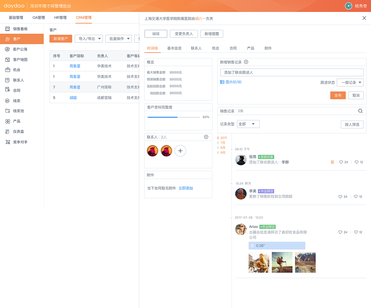 daycrm后台界面图（图ZMTAxMTk5NjUy） - 其他网页 - 站酷设计师禾禾hehe原创素材 - 站酷ZCOOL