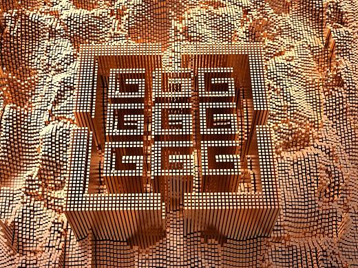 LOGO标志VI导视黑金C4D立体质感炫彩金属字立体字