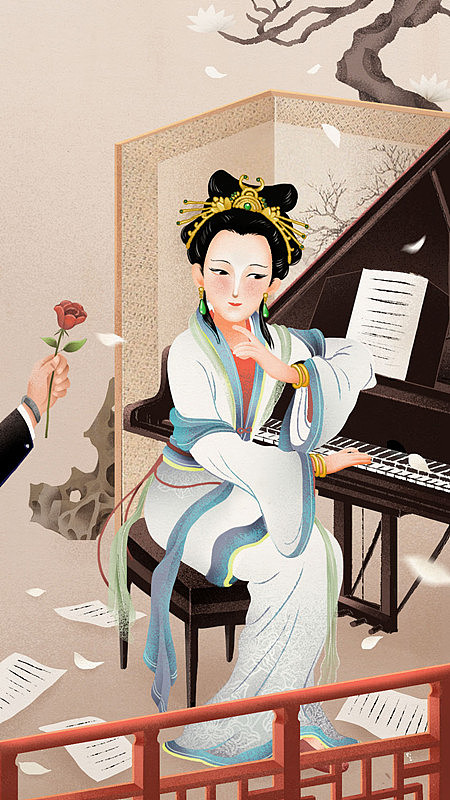 百雀羚 | 美人好忙（图ZNzY1OTA3MTI=） - 商业插画 - 站酷设计师方块阿兽原创素材 - 站酷ZCOOL