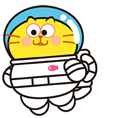 【蛋黄猫19太空篇】上架（图ZMjE5MzI2Nzg4） - 网络表情 - 站酷设计师李纬一原创素材 - 站酷ZCOOL