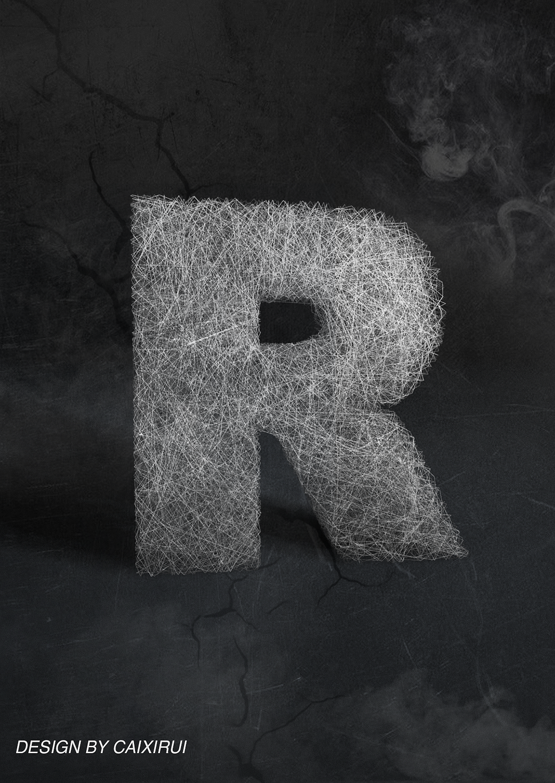 线框字母R（图ZMTE1MTA2MTcy） - 其他三维 - 站酷设计师蔡夕瑞Cpolaris原创素材 - 站酷ZCOOL