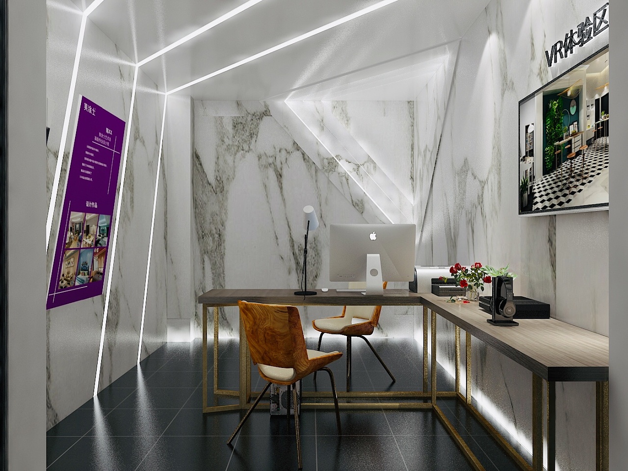 Novacolor艺术涂料展厅 | LICO力高设计-设计案例-建E室内设计网
