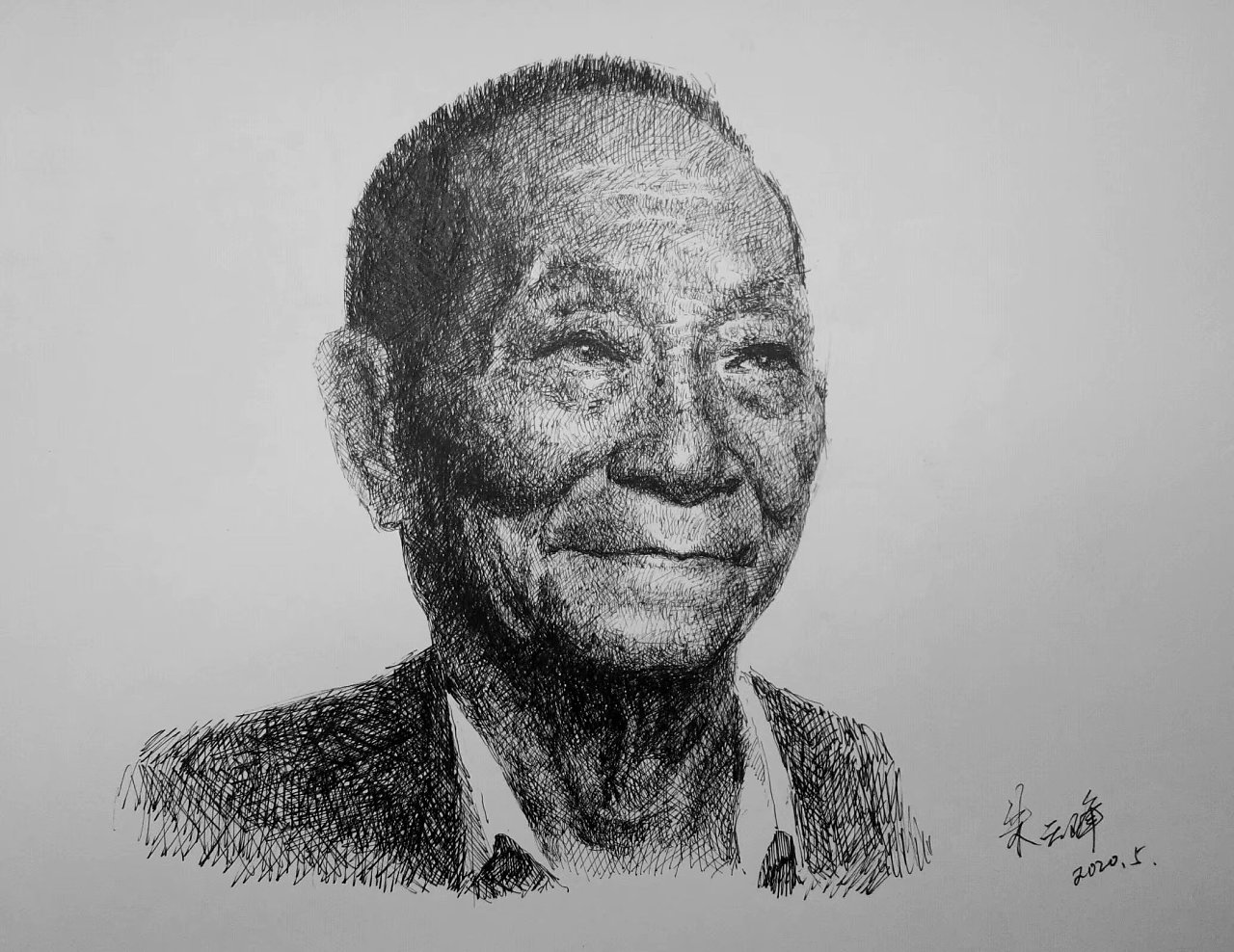 钢笔画头像习作