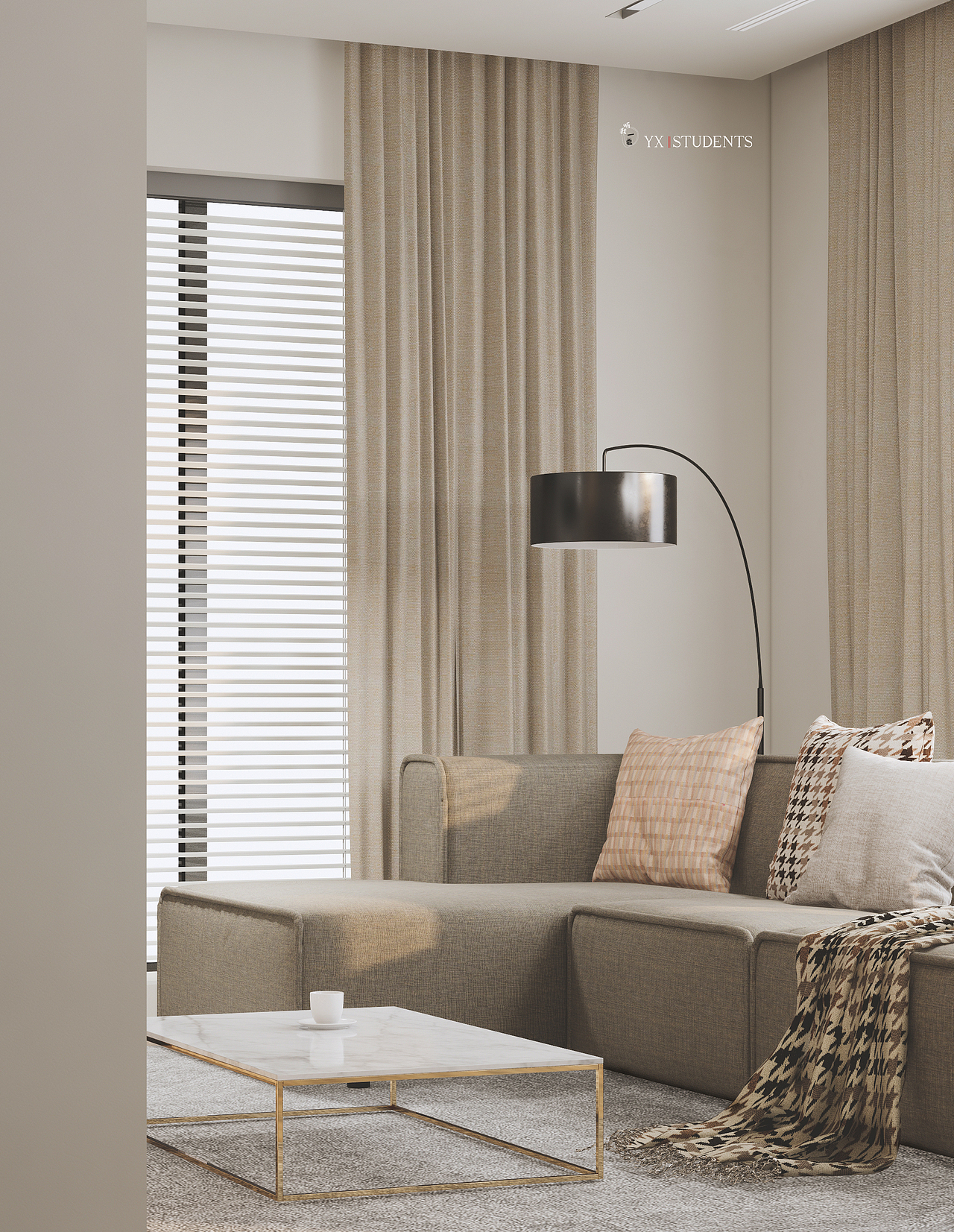 小空間公寓渲染（圖ZMjkwODAwMzQ0） - 家裝設(shè)計 - 站酷設(shè)計師聽夏_原創(chuàng)素材 - 站酷ZCOOL