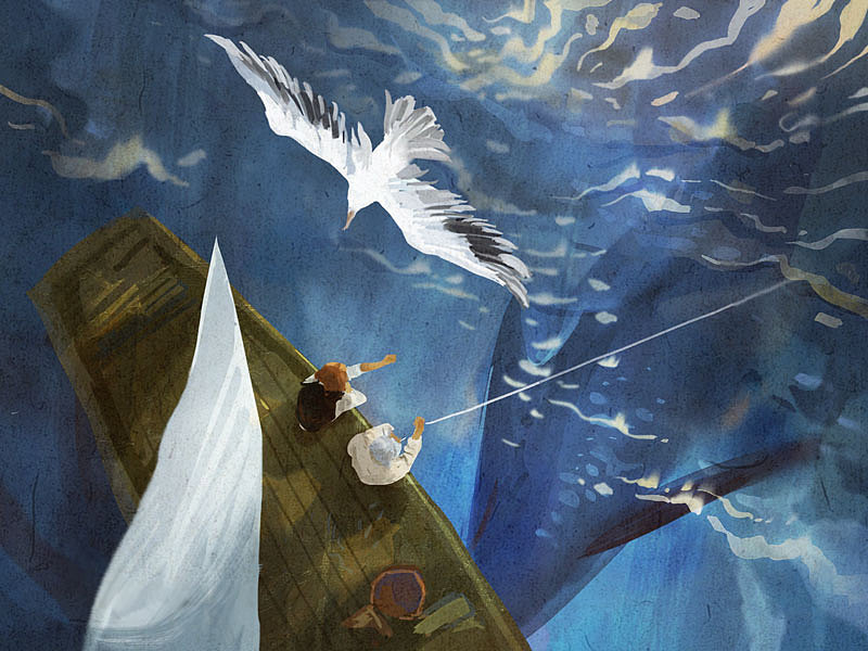 百词斩爱阅读《老人与海》