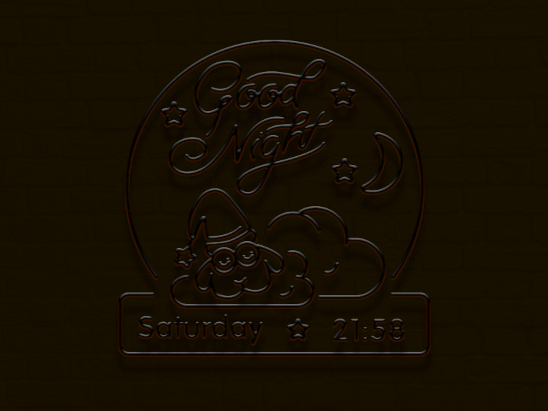 PS做的霓虹灯效果,大家说萌不萌。