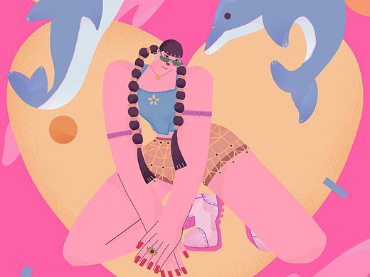 Hey Girls（個人主頁-ZNTcyMzE2OTI=） - 藝術(shù)插畫 - 站酷設(shè)計師MOMORAY原創(chuàng)素材 - 站酷ZCOOL