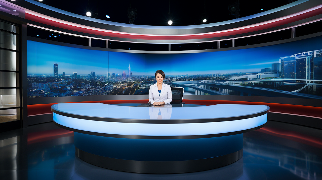midjourney生成---电视新闻主播