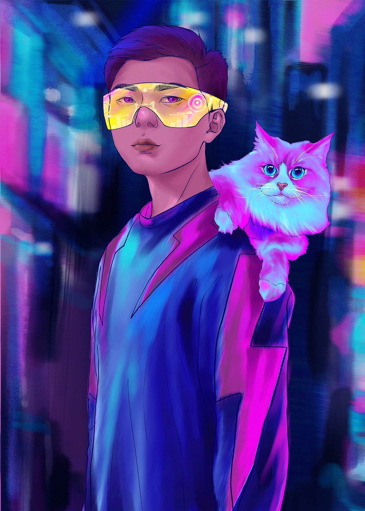 【赛博朋克风定制头像】游戏公司全员赛博化