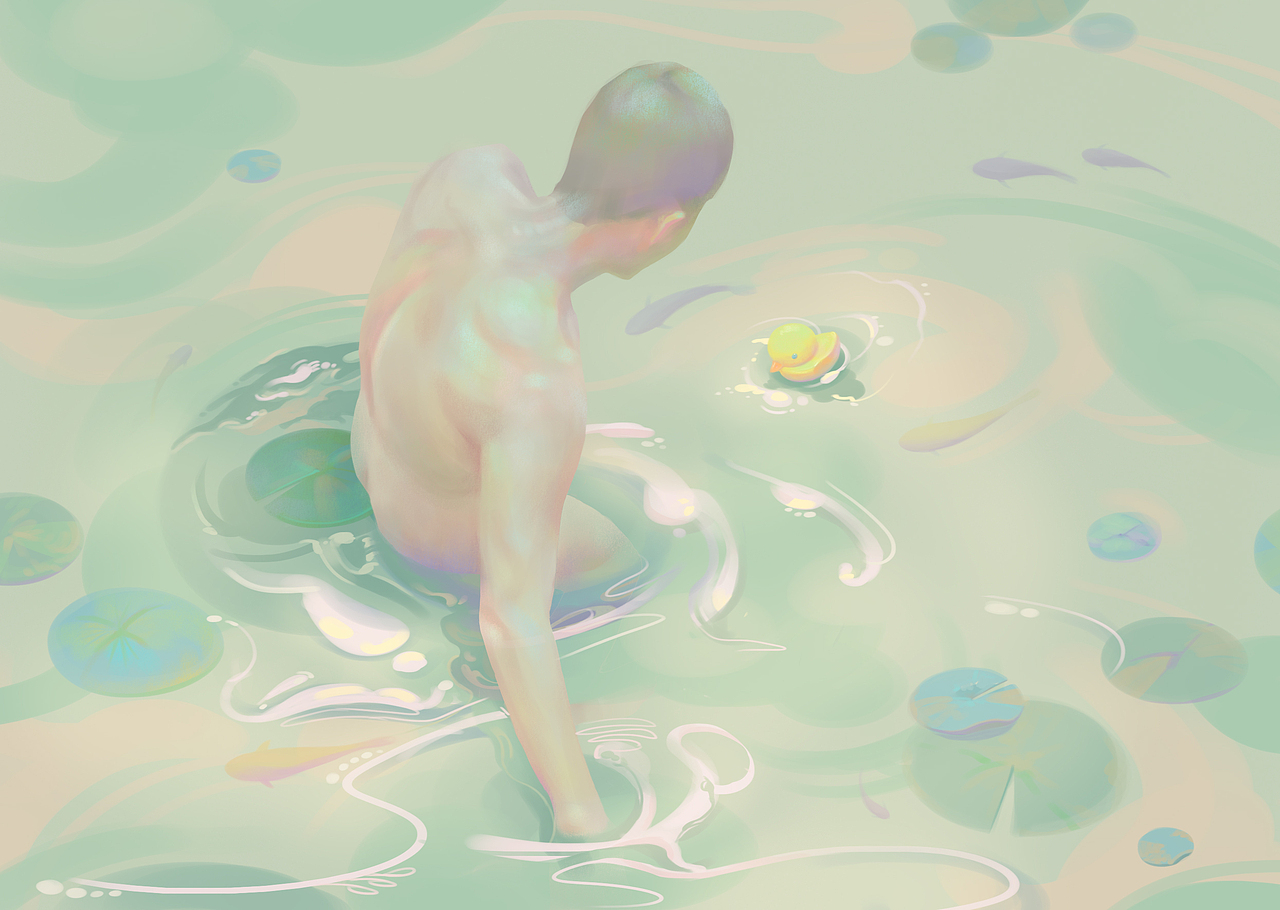 小黄鸭的漂流（图ZMTc4OTQxNjE2） - 商业插画 - 站酷设计师画画的星本星原创素材 - 站酷ZCOOL