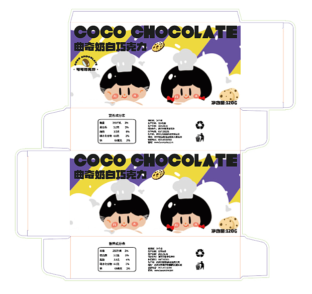 coco巧克力包装展开图【个人练习】（图ZMzIxNzIzMzc2） - 包装 - 站酷设计师脑电波没有缓冲原创素材 - 站酷ZCOOL