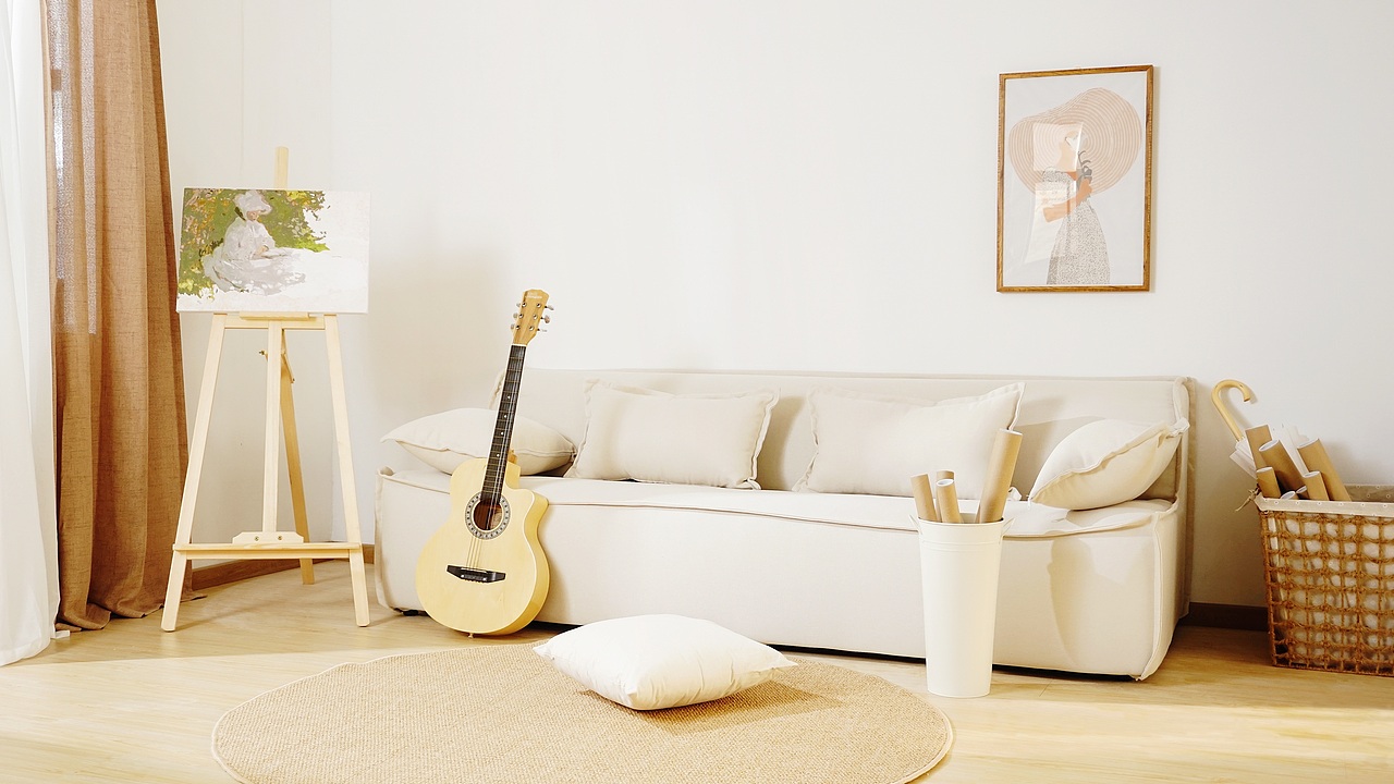 客厅场景简约北欧风容桂仰视片场实景摄影基地