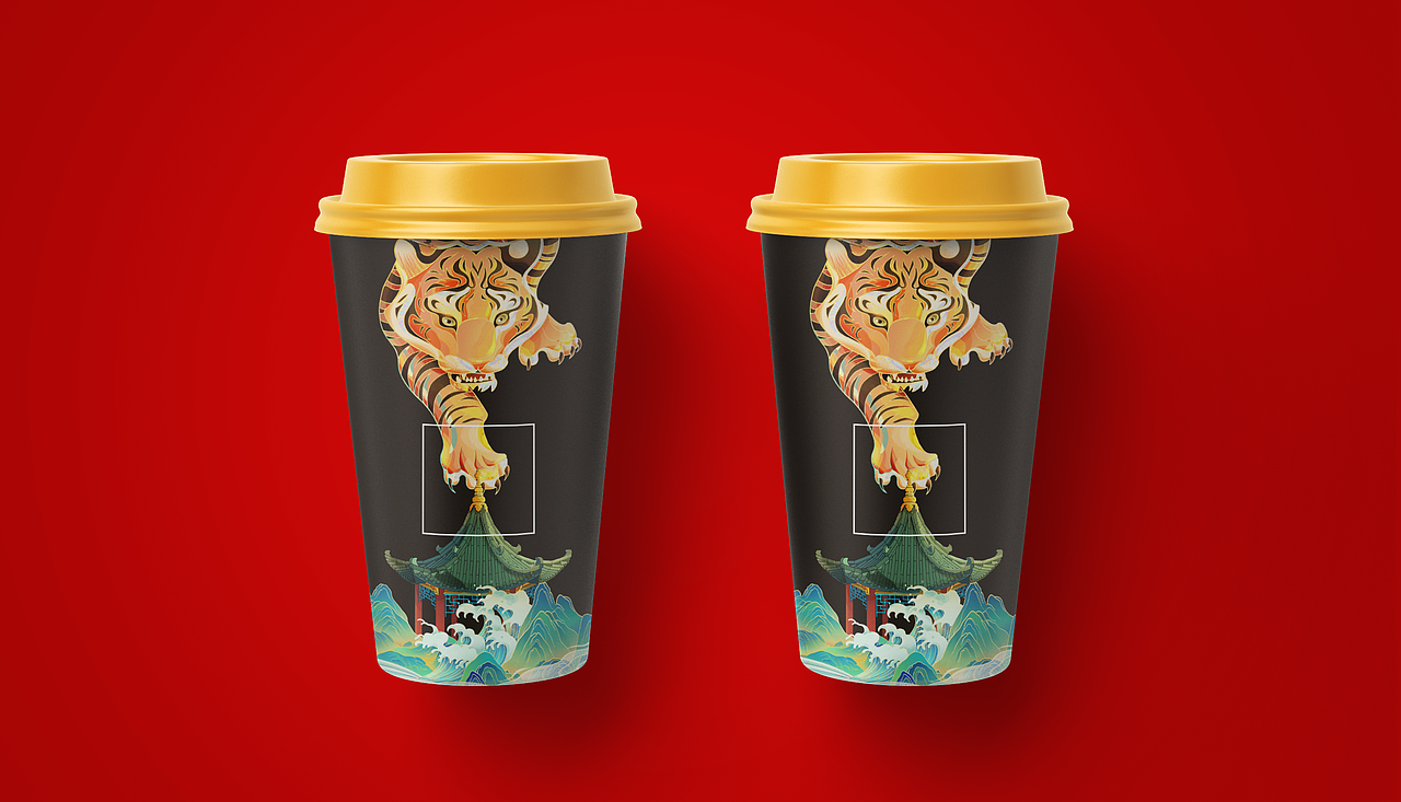 2022虎年主题国潮插画-虎超龙骧