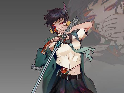 鬼刀人设（个人主页-ZNDEwMTk0MzI=） - 游戏原画 - 站酷设计师安骤啊原创素材 - 站酷ZCOOL