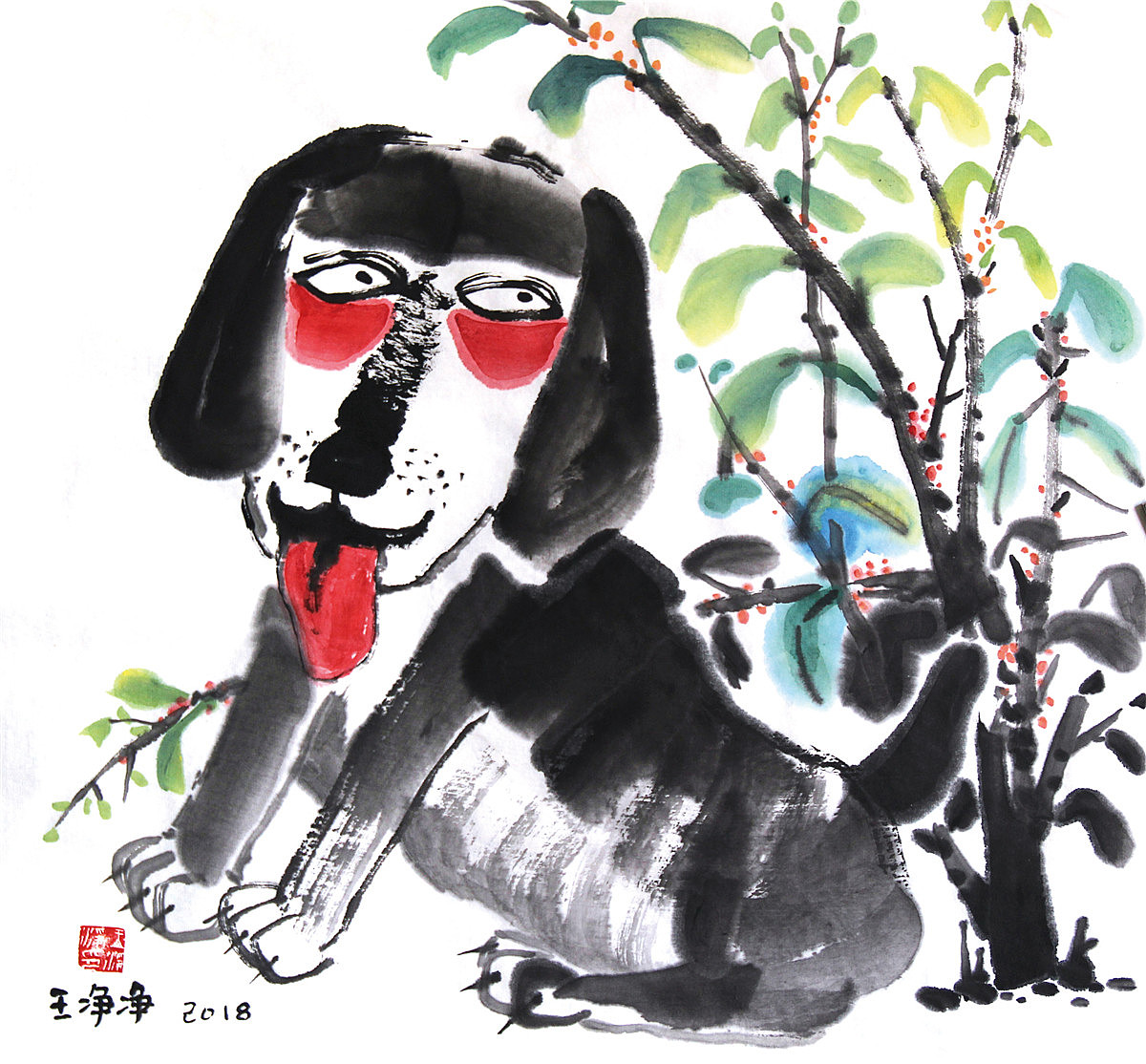 狗年画狗 50多幅水墨狗画+插画狗图（图ZMTAyODUzNTQ0） - 商业插画 - 站酷设计师画儿晴天原创素材 - 站酷ZCOOL