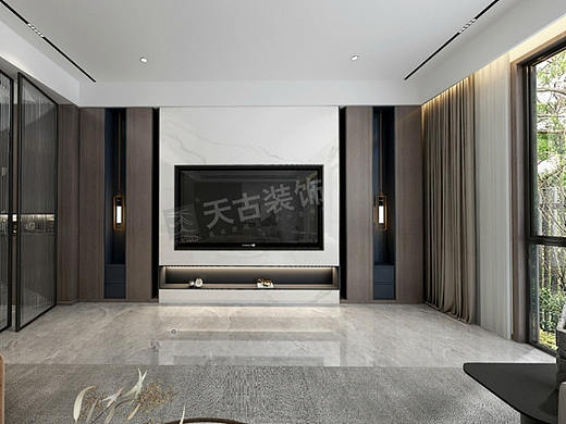 金辉泊舍叠拼别墅装修方案|现代简约格调设计效果品鉴