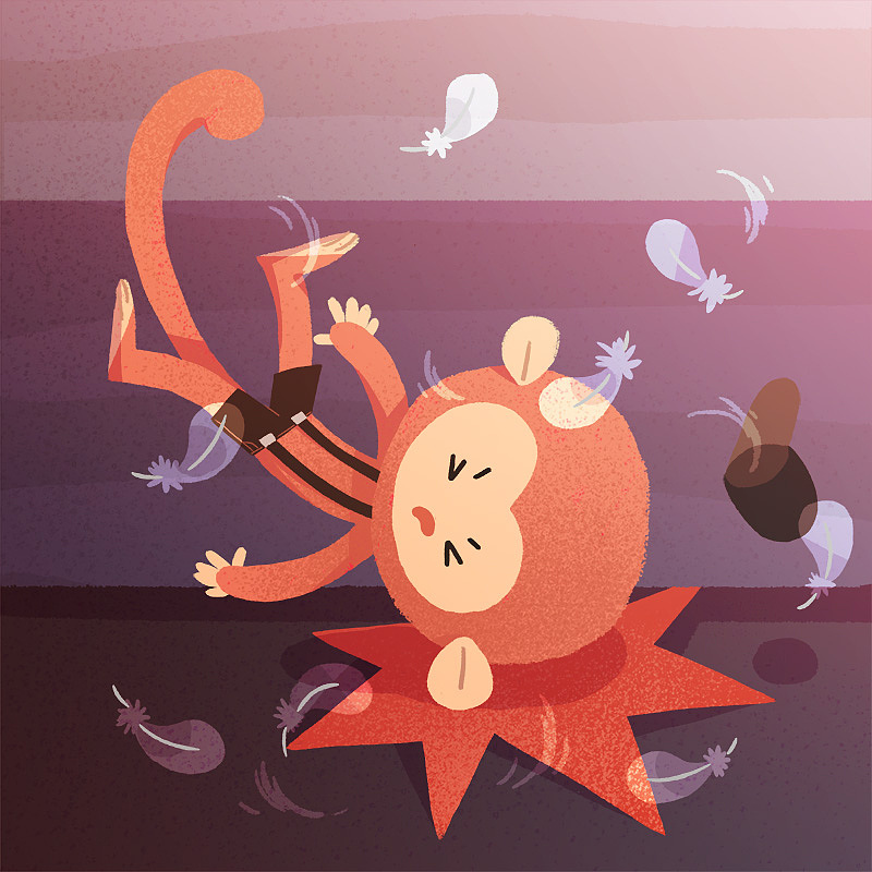 绘本Five Little Monkeys插画商业插画寿限夢 原创作品 站酷 (ZCOOL)