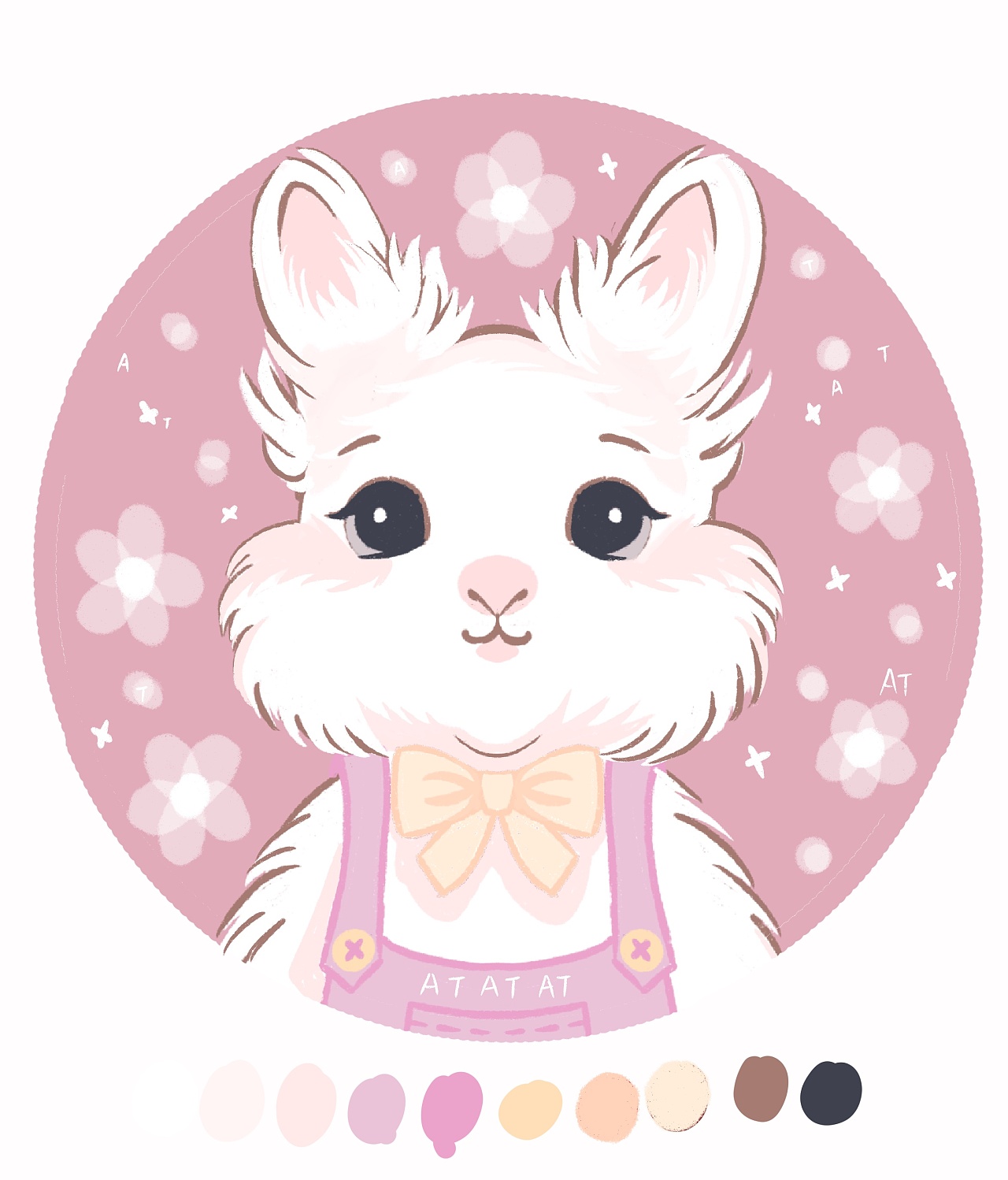 小兔子图案插画绘制