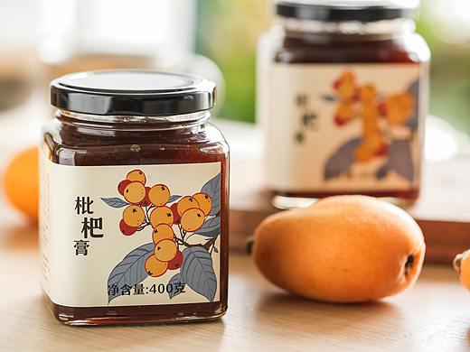 枇杷膏果酱包装设计瓶贴