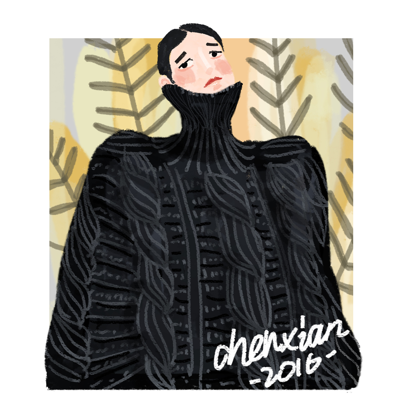 黑色毛衣|插画|创作习作|godzilla陈 - 原创作品 - 站酷 (zcool)