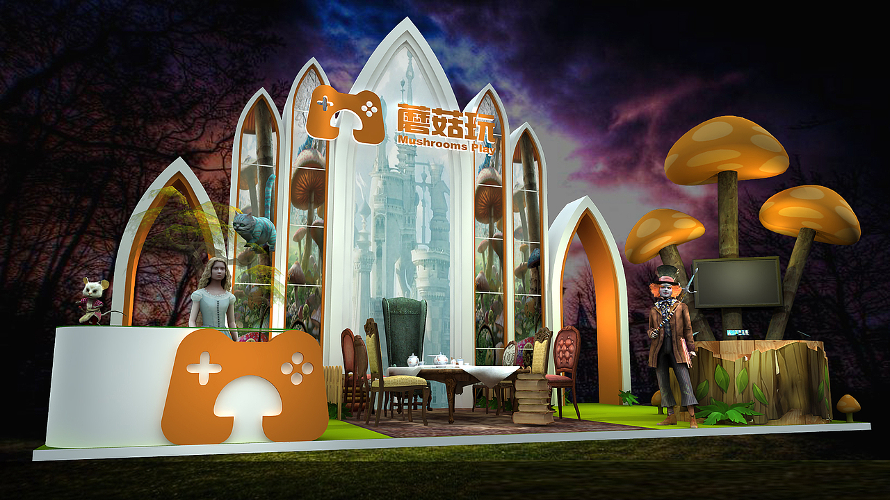 爱丽丝梦游仙境（图ZMTkwODUzMzk2） - 展陈设计 - 站酷设计师雨田设计工作室原创素材 - 站酷ZCOOL