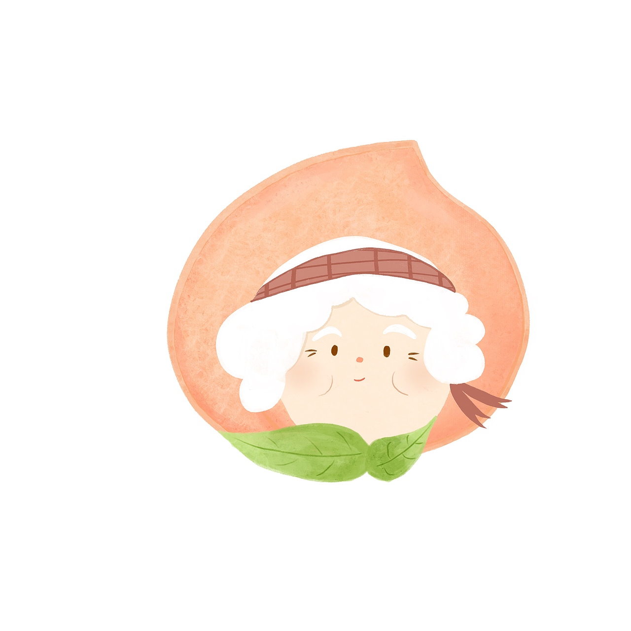 寿桃老爷爷老奶奶（图ZMjcxMjg2MTEy） - 创作习作 - 站酷设计师插画小岚子原创素材 - 站酷ZCOOL