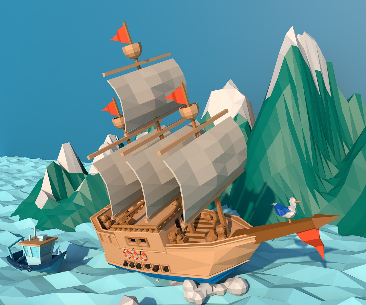 简易海盗船建模