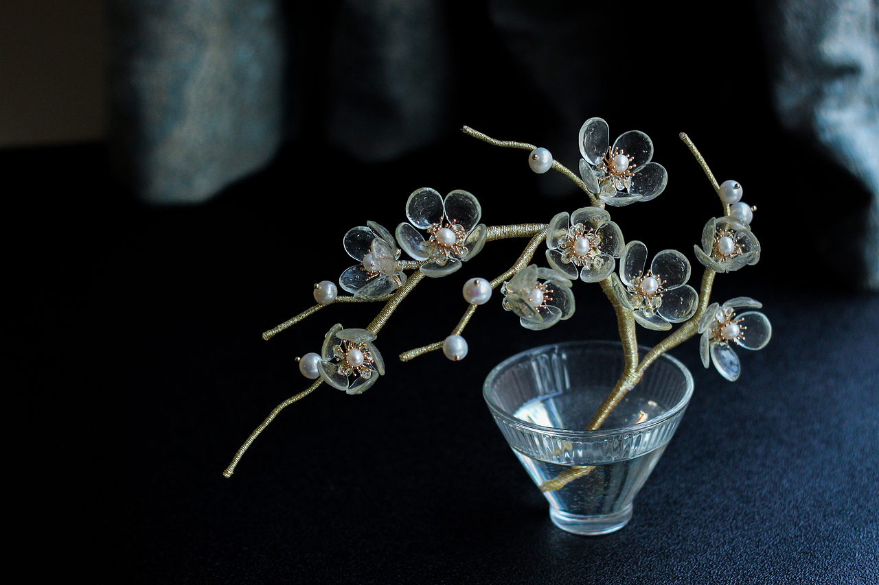 料器花——几盆桌面小摆设