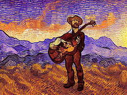 #AI创作实验室#吉他男人山夕阳