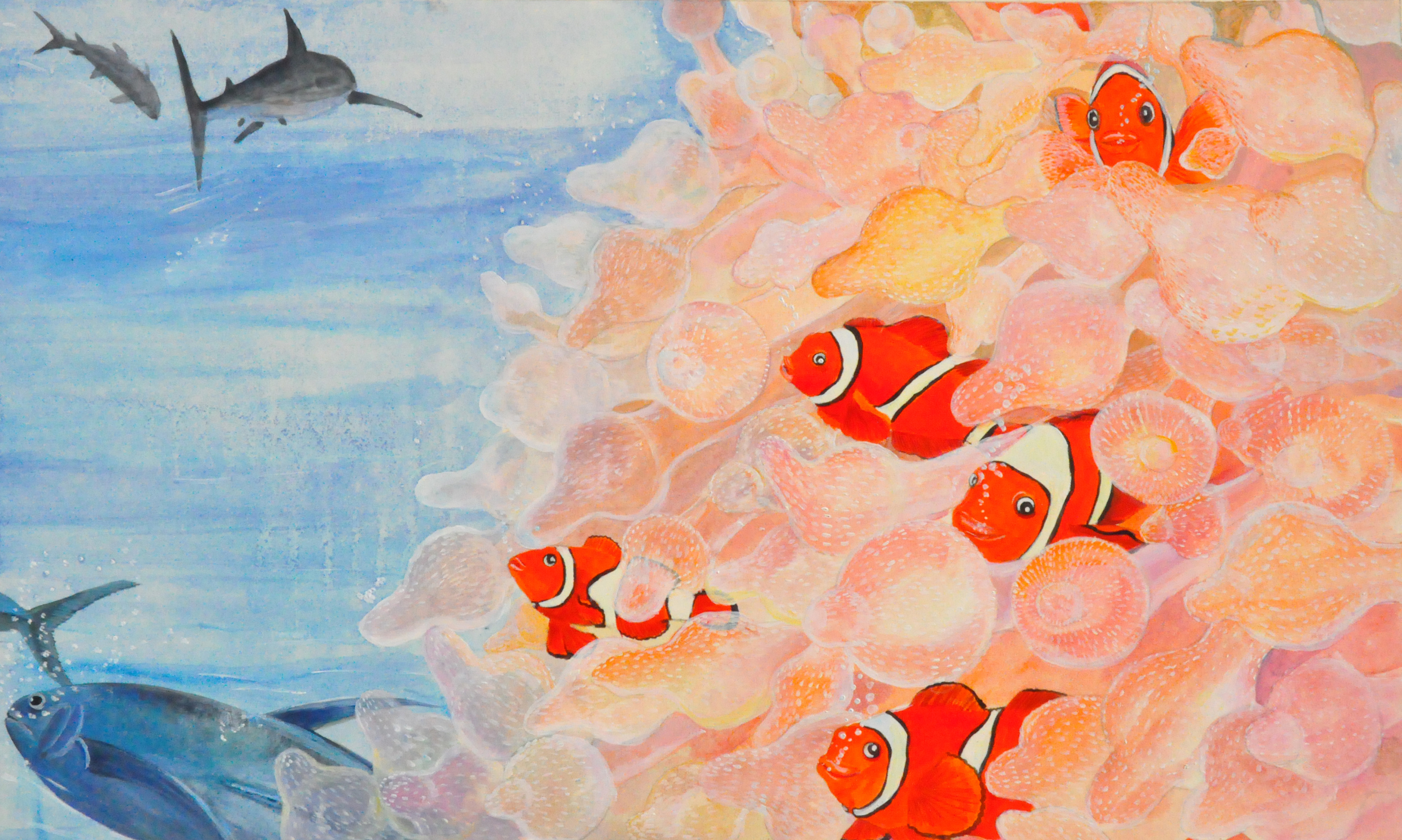 《小丑鱼别跑》中的插画