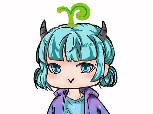 羊角少女咩小芽（個人主頁-ZNDU2NDMyNTY=） - 單幅漫畫 - 站酷設(shè)計師愛喝奶茶的靚仔原創(chuàng)素材 - 站酷ZCOOL