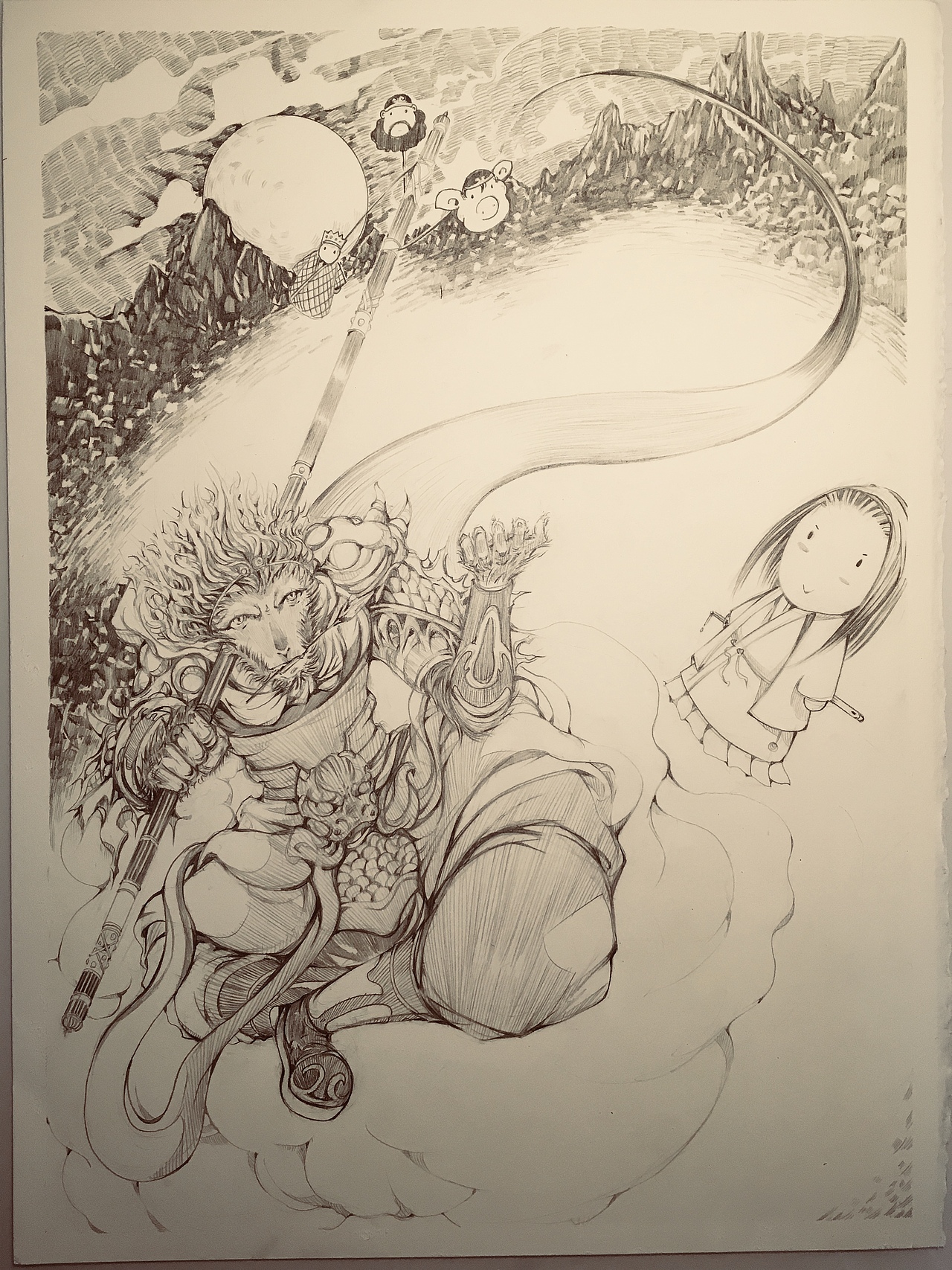 爱你一万年线稿 创作过程（图ZMTE4OTg5NzY4） - 概念设定 - 站酷设计师妥妥toto原创素材 - 站酷ZCOOL