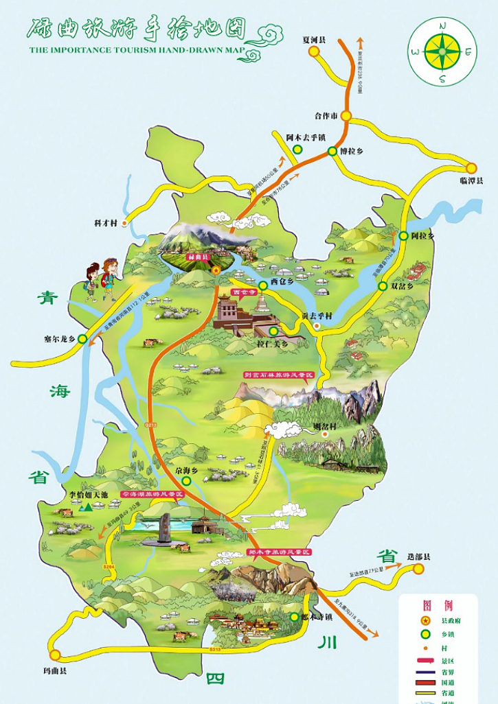 玛曲县地图图片