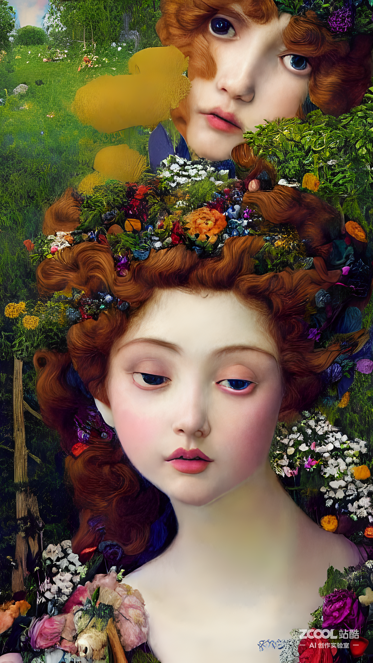 #AI创作实验室#一幅杰作超现实的超细节肖像，描绘了一（图ZMzIxODg5MTgw） - AI作品 - 站酷设计师亚马拉原创素材 - 站酷ZCOOL