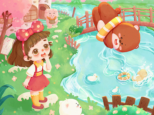 兒插 跳水（個(gè)人主頁(yè)-ZNzAyNDgwMjA=） - 兒童插畫 - 站酷設(shè)計(jì)師伊之魅原創(chuàng)素材 - 站酷ZCOOL