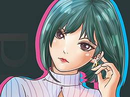 【饭饭饭の插画集】美少女商业插画